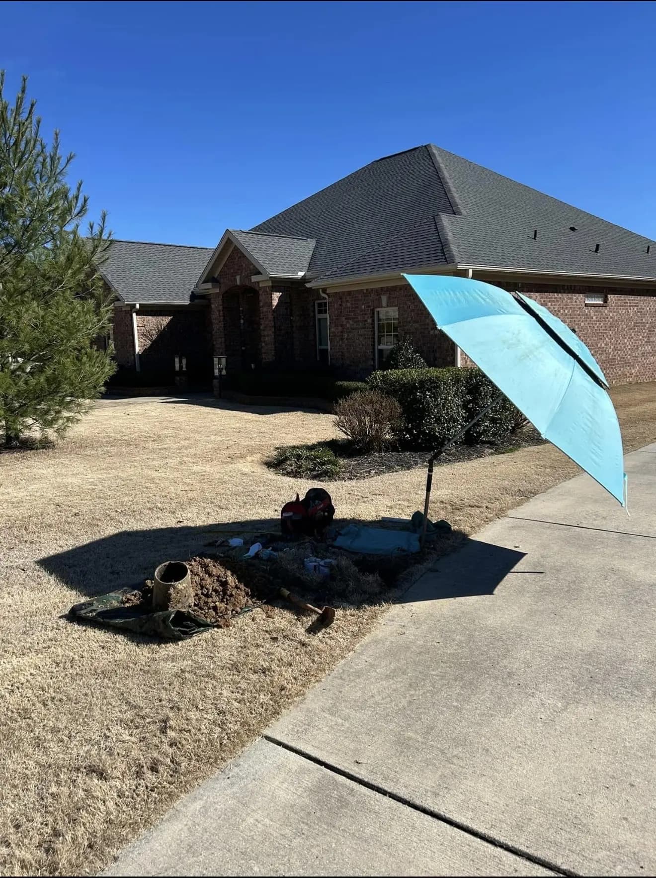 Sprinkler Medic repairing a residential irrigation system