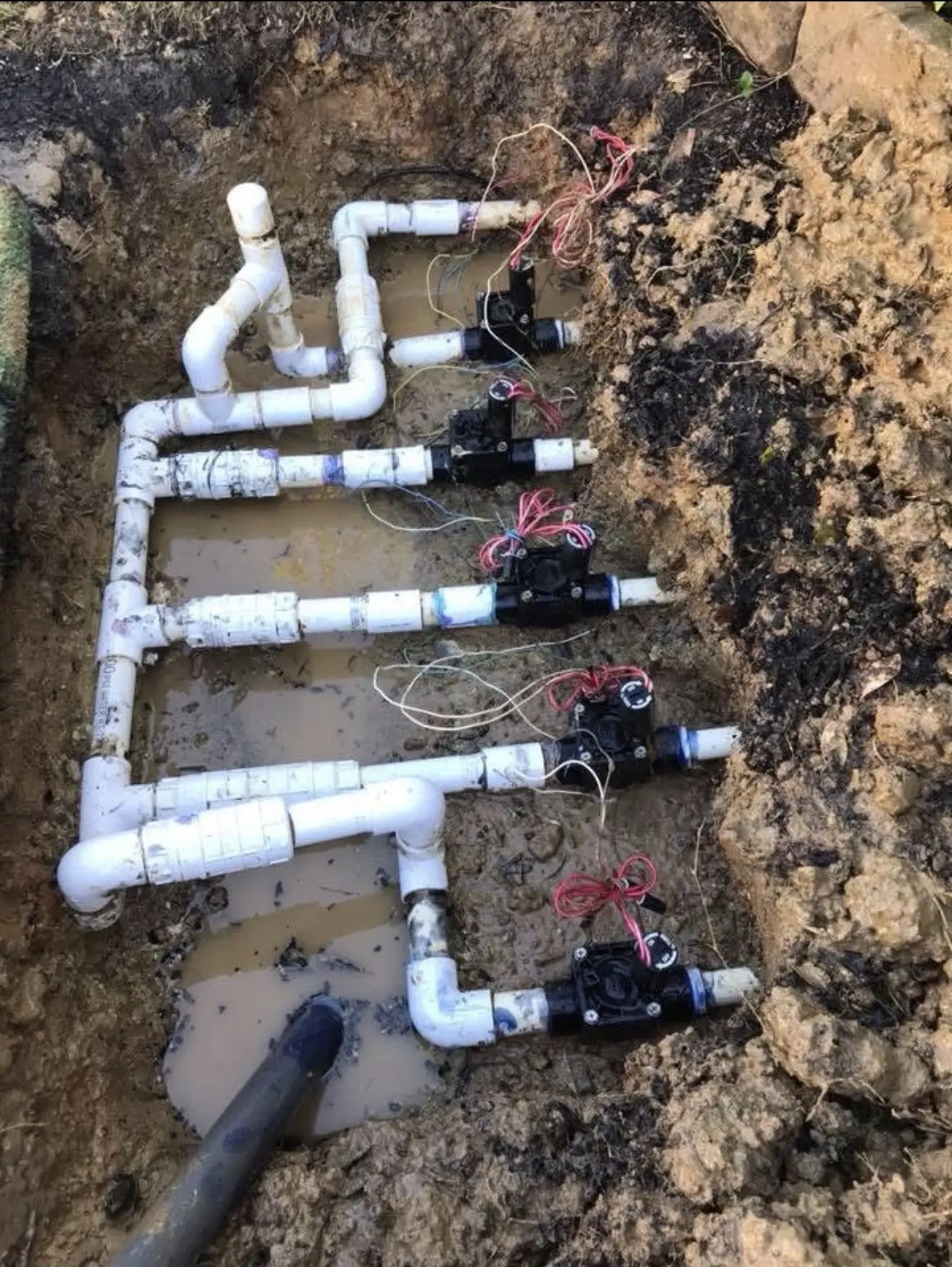 Sprinkler Medic valve manifold installation work